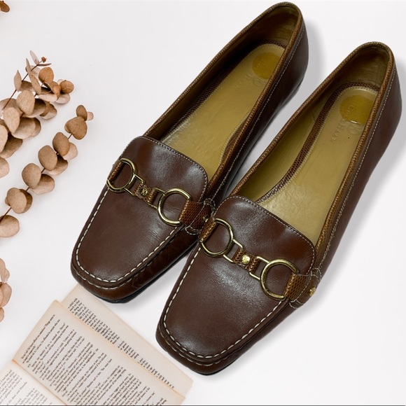 Cole Haan Shoes - Cole Haan Nike Air Leather Slip on Loafers Brown 9
